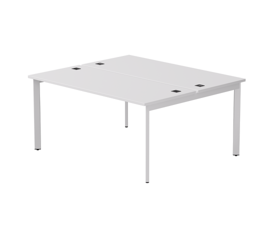 Бенч-система на 2 места Everprof EVO на металлокаркасе 1580х670(1370)x755 опоры 45гр Белый/Белый | Интернет магазин мебели и декора LifeDekor