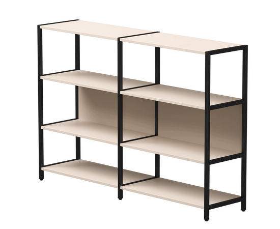 Набор стеллажных систем №1 Everprof EVO 1635x385x1120 Кашемир/Черный | Интернет магазин мебели и декора LifeDekor