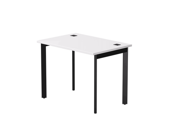 Стол прямой Everprof EVO на металлокаркасе 980х670х755 мм опоры 45гр Белый/Черный | Интернет магазин мебели и декора LifeDekor