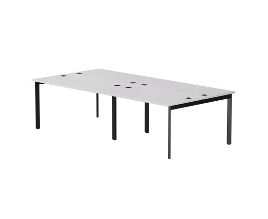 Бенч-система на 4 места Everprof EVO на металлокаркасе 2760х670(1370)x755 опоры 45гр Белый/Черный | Интернет магазин мебели и декора LifeDekor