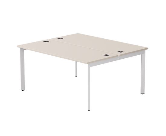 Бенч-система на 2 места Everprof EVO на металлокаркасе 1580х670(1370)x755 опоры 45гр Кашемир/Белый | Интернет магазин мебели и декора LifeDekor