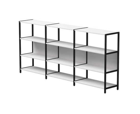 Набор стеллажных систем №3 Everprof EVO 2440x385x1120 Белый/Черный | Интернет магазин мебели и декора LifeDekor