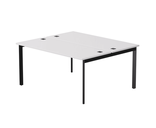 Бенч-система на 2 места Everprof EVO на металлокаркасе 1580х670(1370)x755 опоры 45гр Белый/Черный | Интернет магазин мебели и декора LifeDekor