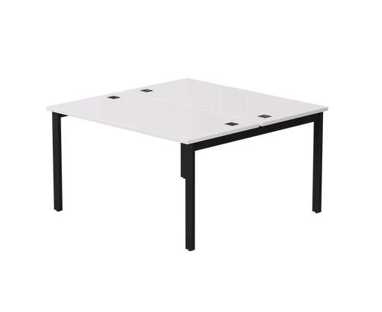 Бенч-система на 2 места Everprof EVO на металлокаркасе 1380х670(1370)x755 Белый/Черный | Интернет магазин мебели и декора LifeDekor