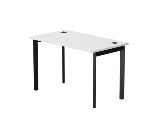Стол прямой Everprof EVO на металлокаркасе 1180х670х755 мм опоры 45гр Белый/Черный | Интернет магазин мебели и декора LifeDekor