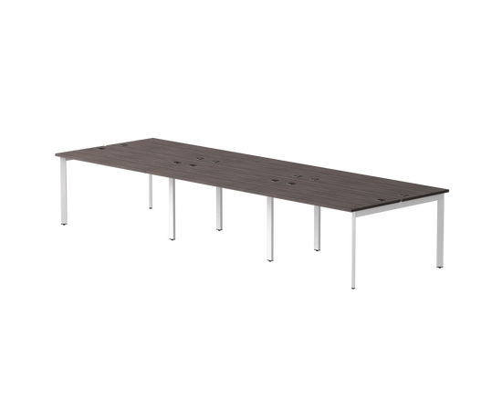 Бенч-система на 6 мест Everprof EVO на металлокаркасе 4140х670(1370)x755 опоры 45гр Дуб Пасадена/Белый | Интернет магазин мебели и декора LifeDekor