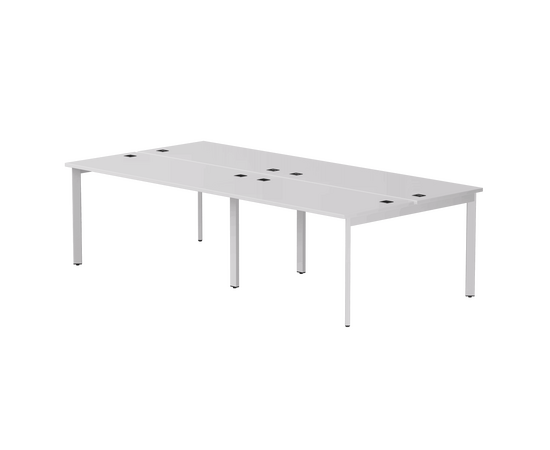 Бенч-система на 4 места Everprof EVO на металлокаркасе 2360х670(1370)x755 опоры 45гр Белый/Белый | Интернет магазин мебели и декора LifeDekor