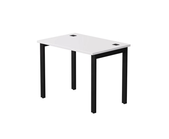 Стол прямой Everprof EVO на металлокаркасе 980х670х755 мм Белый/Черный | Интернет магазин мебели и декора LifeDekor