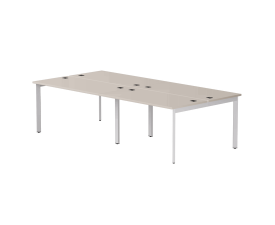 Бенч-система на 4 места Everprof EVO на металлокаркасе 2760х670(1370)x755 опоры 45гр Кашемир/Белый | Интернет магазин мебели и декора LifeDekor