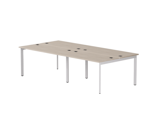 Бенч-система на 4 места Everprof EVO на металлокаркасе 3160х670(1370)x755 опоры 45гр Дуб Соната/Белый | Интернет магазин мебели и декора LifeDekor