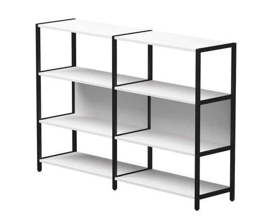 Набор стеллажных систем №1 Everprof EVO 1635x385x1120 Белый/Черный | Интернет магазин мебели и декора LifeDekor