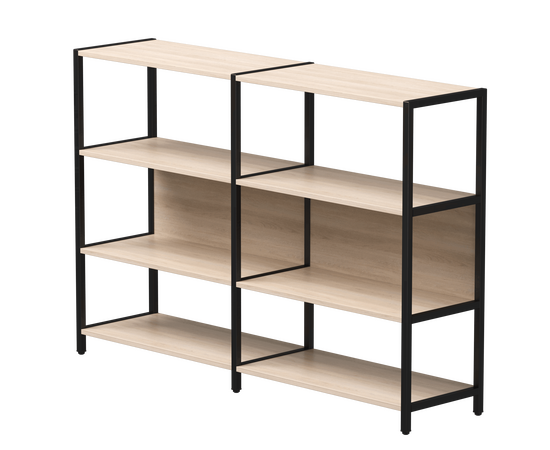 Набор стеллажных систем №1 Everprof EVO 1635x385x1120 Дуб Соната/Черный | Интернет магазин мебели и декора LifeDekor