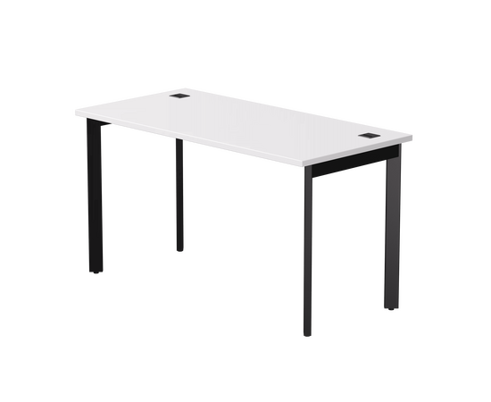 Стол прямой Everprof EVO на металлокаркасе 1380х670х755 мм опоры 45гр Белый/Черный | Интернет магазин мебели и декора LifeDekor