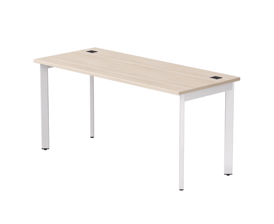 Стол прямой Everprof EVO на металлокаркасе 1580х670х755 мм опоры 45гр Дуб Соната/Белый | Интернет магазин мебели и декора LifeDekor