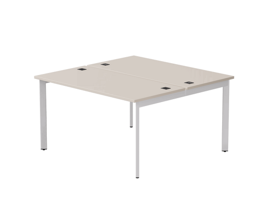 Бенч-система на 2 места Everprof EVO на металлокаркасе 1380х670(1370)x755 опоры 45гр Кашемир/Белый | Интернет магазин мебели и декора LifeDekor