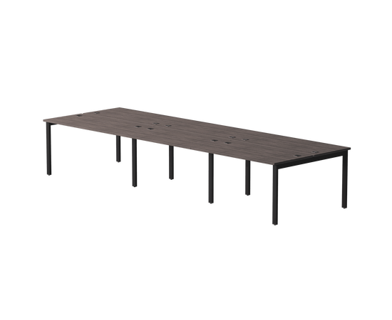 Бенч-система на 6 мест Everprof EVO на металлокаркасе 4140х670(1370)x755 Дуб Пасадена/Черный | Интернет магазин мебели и декора LifeDekor