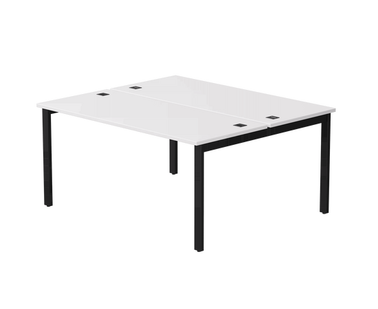 Бенч-система на 2 места Everprof EVO на металлокаркасе 1580х670(1370)x755 Белый/Черный | Интернет магазин мебели и декора LifeDekor