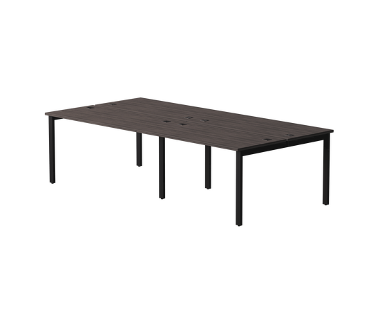 Бенч-система на 4 места Everprof EVO на металлокаркасе 3160х670(1370)x755 Дуб Пасадена/Черный | Интернет магазин мебели и декора LifeDekor