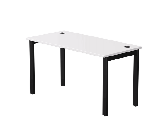 Стол прямой Everprof EVO на металлокаркасе 1380х670х755 мм Белый/Черный | Интернет магазин мебели и декора LifeDekor