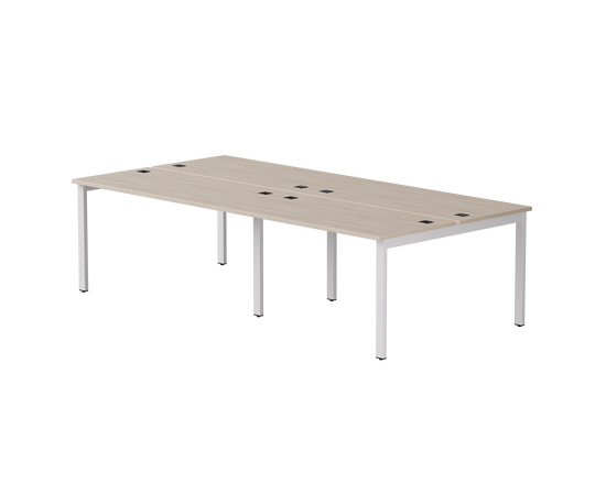 Бенч-система на 4 места Everprof EVO на металлокаркасе 3160х670(1370)x755 Дуб Соната/Белый | Интернет магазин мебели и декора LifeDekor