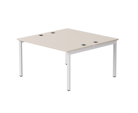 Бенч-система на 2 места Everprof EVO на металлокаркасе 1380х670(1370)x755 Кашемир/Белый | Интернет магазин мебели и декора LifeDekor