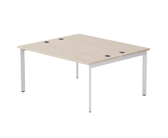 Бенч-система на 2 места Everprof EVO на металлокаркасе 1580х670(1370)x755 опоры 45гр Дуб Соната/Белый | Интернет магазин мебели и декора LifeDekor