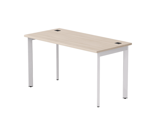 Стол прямой Everprof EVO на металлокаркасе 1380х670х755 мм опоры 45гр Дуб Соната/Белый | Интернет магазин мебели и декора LifeDekor