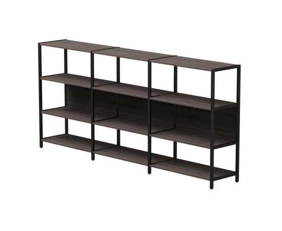 Набор стеллажных систем №3 Everprof EVO 2440x385x1120 Дуб Пасадена/Черный | Интернет магазин мебели и декора LifeDekor