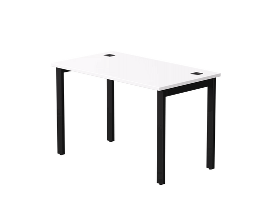 Стол прямой Everprof EVO на металлокаркасе 1180х670х755 мм Белый/Черный | Интернет магазин мебели и декора LifeDekor
