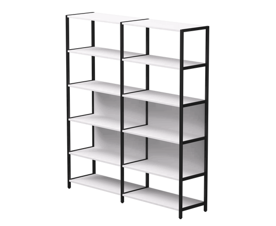 Набор стеллажных систем №6 Everprof EVO 1635x385x1840 Белый/Черный | Интернет магазин мебели и декора LifeDekor