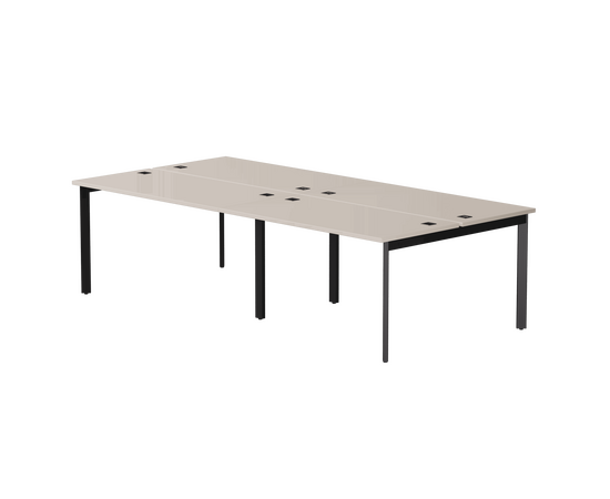 Бенч-система на 4 места Everprof EVO на металлокаркасе 3160х670(1370)x755 опоры 45гр Кашемир/Черный | Интернет магазин мебели и декора LifeDekor