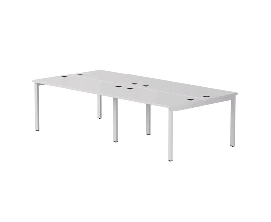 Бенч-система на 4 места Everprof EVO на металлокаркасе 2760х670(1370)x755 Белый/Белый | Интернет магазин мебели и декора LifeDekor