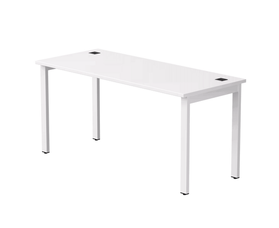Стол прямой Everprof EVO на металлокаркасе 1580х670х755 мм Белый/Белый | Интернет магазин мебели и декора LifeDekor