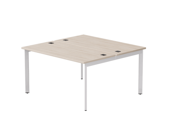 Бенч-система на 2 места Everprof EVO на металлокаркасе 1380х670(1370)x755 опоры 45гр Дуб Соната/Белый | Интернет магазин мебели и декора LifeDekor