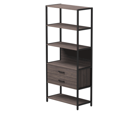 Набор стеллажных систем №5 Everprof EVO 830x385x1840 Дуб Пасадена/Черный | Интернет магазин мебели и декора LifeDekor