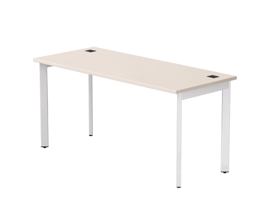 Стол прямой Everprof EVO на металлокаркасе 1580х670х755 мм опоры 45гр Кашемир/Белый | Интернет магазин мебели и декора LifeDekor
