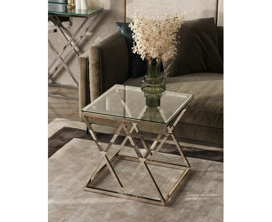 Журнальный стол 55*55 ИНСИГНИЯ серебро, изображение 6 | Интернет магазин мебели и декора LifeDekor