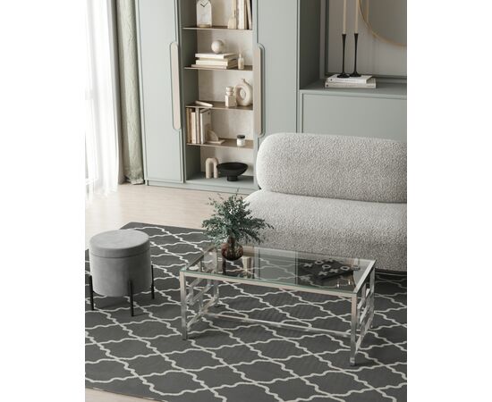 Журнальный стол 120*60 БРУКЛИН серебро, изображение 2 | Интернет магазин мебели и декора LifeDekor