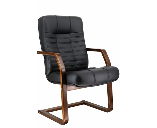 Кресло Everprof Atlant Wood CF Экокожа Черный | Интернет магазин мебели и декора LifeDekor