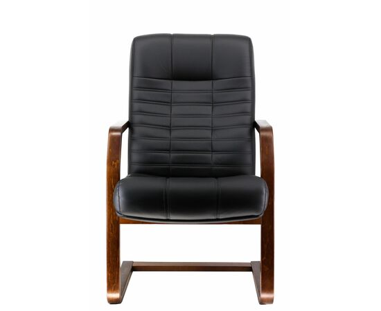 Кресло Everprof Atlant Wood CF Кожа Черный, изображение 2 | Интернет магазин мебели и декора LifeDekor