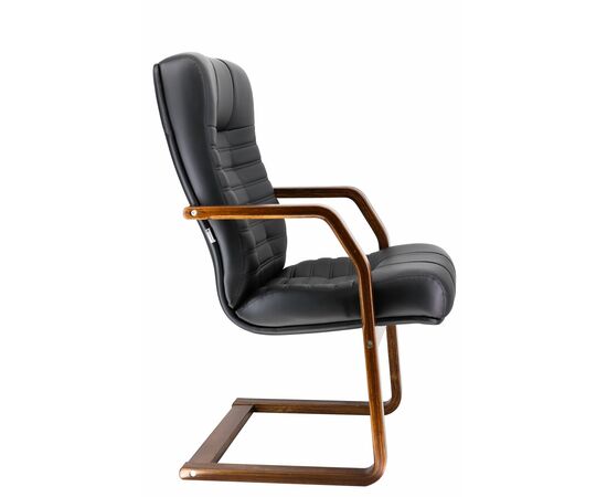 Кресло Everprof Atlant Wood CF Кожа Черный, изображение 3 | Интернет магазин мебели и декора LifeDekor