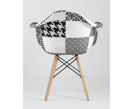 Кресло DSW пэчворк черно-белое, изображение 5 | Интернет магазин мебели и декора LifeDekor