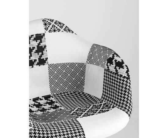 Кресло DSW пэчворк черно-белое, изображение 8 | Интернет магазин мебели и декора LifeDekor