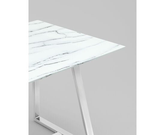 Стол обеденный Даллас 160*90 белый стеклянный, изображение 4 | Интернет магазин мебели и декора LifeDekor