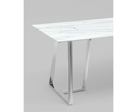 Стол обеденный Даллас 160*90 белый стеклянный, изображение 5 | Интернет магазин мебели и декора LifeDekor