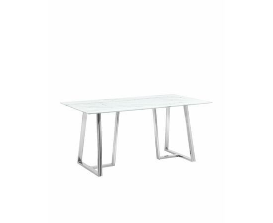 Стол обеденный Даллас 160*90 белый стеклянный | Интернет магазин мебели и декора LifeDekor