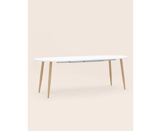 Стол обеденный Берген раскладной 160-190-220*90 белый, изображение 7 | Интернет магазин мебели и декора LifeDekor