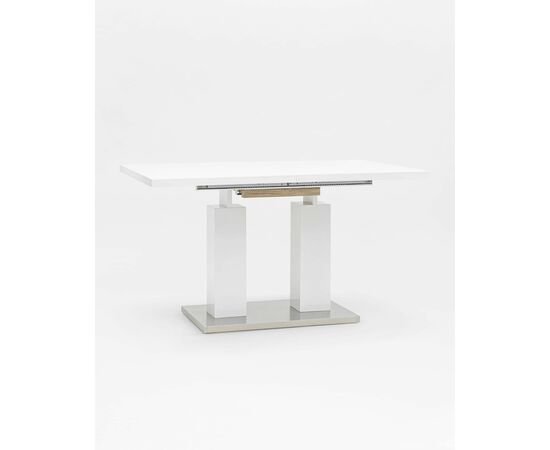 Стол обеденный Сиэтл раскладной 140-180*90 глянцевый белый, изображение 2 | Интернет магазин мебели и декора LifeDekor