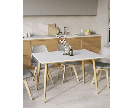 Стол обеденный Стокгольм раскладной 120-160*80 белый, изображение 9 | Интернет магазин мебели и декора LifeDekor