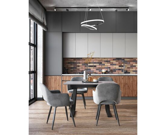 Стол обеденный Детройт раскладной 120-160*80 серый, изображение 16 | Интернет магазин мебели и декора LifeDekor